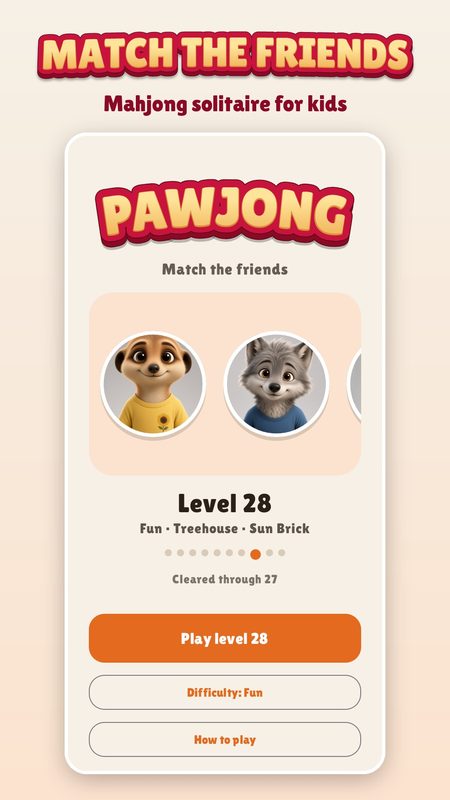 Pawjong home screen